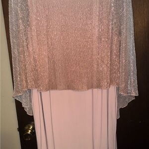 SLNY Blush Dress with Silver Accents
